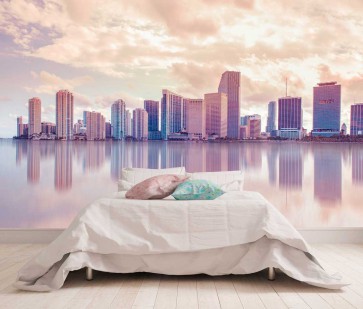 Fotomural Miami en tonos pastel